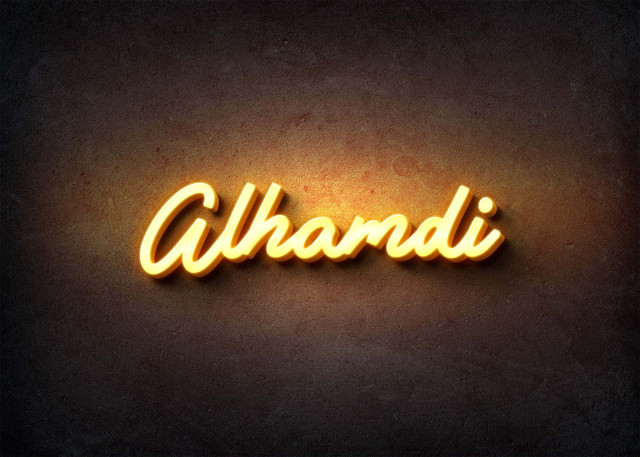 Free photo of Glow Name Profile Picture for Alhamdi