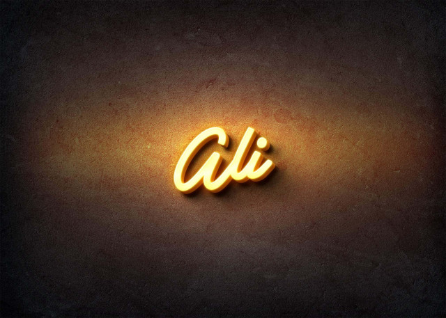 Free photo of Glow Name Profile Picture for Ali