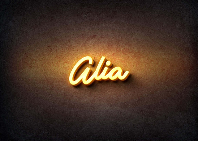 Free photo of Glow Name Profile Picture for Alia