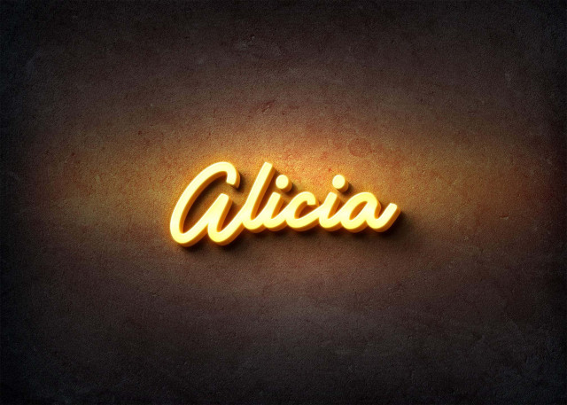 Free photo of Glow Name Profile Picture for Alicia