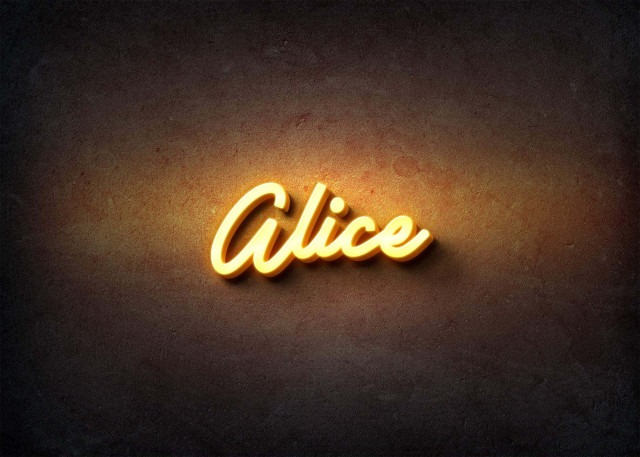 Free photo of Glow Name Profile Picture for Alice