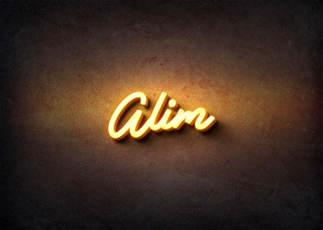 Free photo of Glow Name Profile Picture for Alim