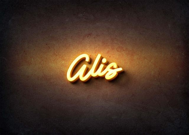 Free photo of Glow Name Profile Picture for Alis