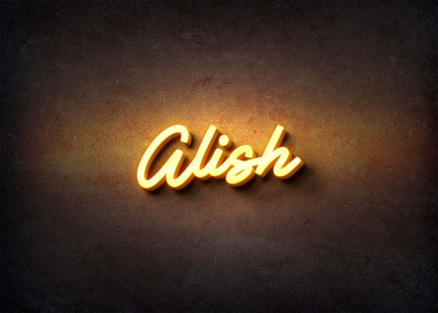 Free photo of Glow Name Profile Picture for Alish