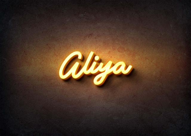 Free photo of Glow Name Profile Picture for Aliya
