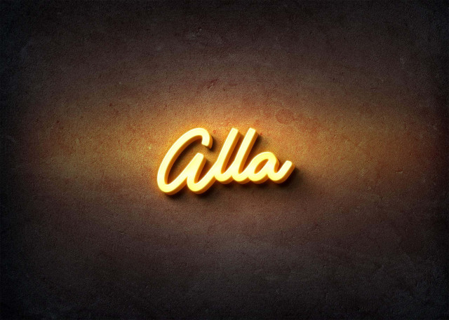 Free photo of Glow Name Profile Picture for Alla