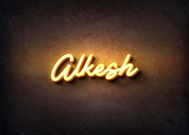 Free photo of Glow Name Profile Picture for Alkesh