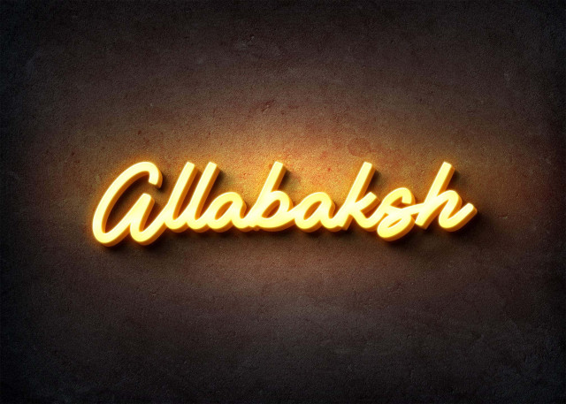 Free photo of Glow Name Profile Picture for Allabaksh