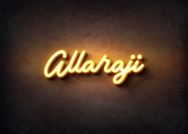 Free photo of Glow Name Profile Picture for Allaraji