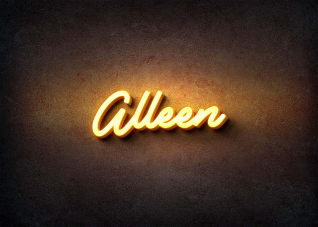 Free photo of Glow Name Profile Picture for Alleen
