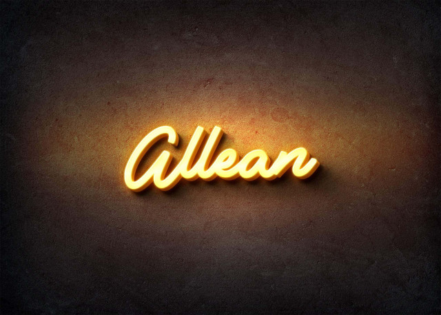Free photo of Glow Name Profile Picture for Allean