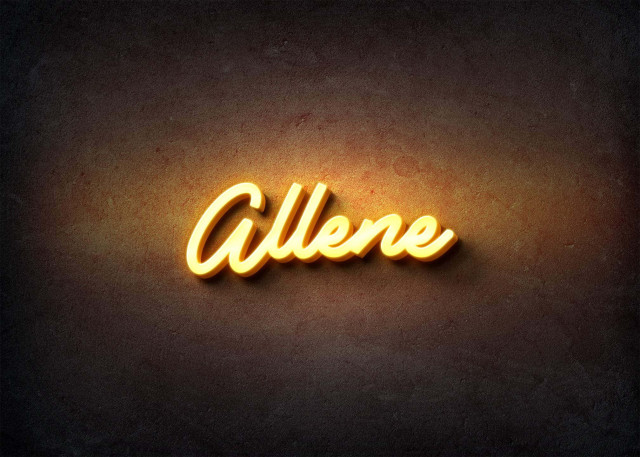 Free photo of Glow Name Profile Picture for Allene