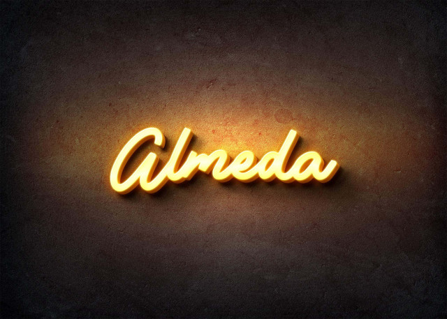 Free photo of Glow Name Profile Picture for Almeda