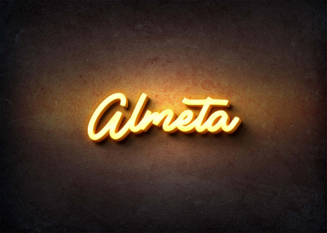 Free photo of Glow Name Profile Picture for Almeta