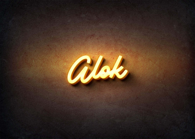 Free photo of Glow Name Profile Picture for Alok