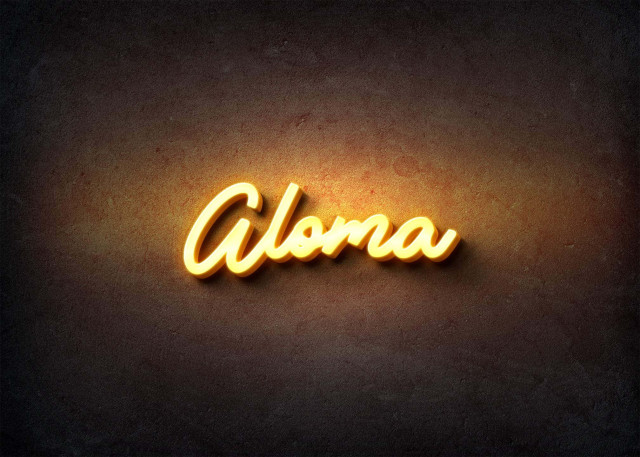Free photo of Glow Name Profile Picture for Aloma