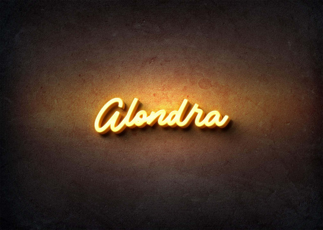 Free photo of Glow Name Profile Picture for Alondra