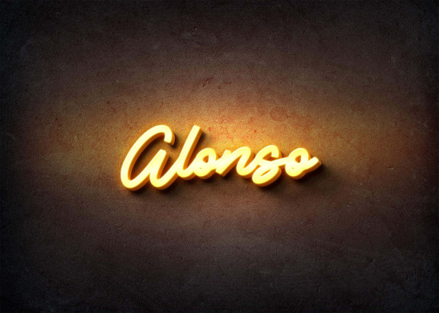Free photo of Glow Name Profile Picture for Alonso