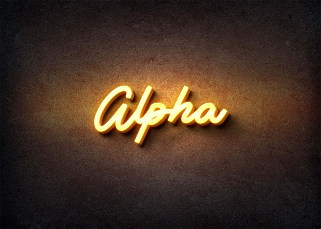 Free photo of Glow Name Profile Picture for Alpha