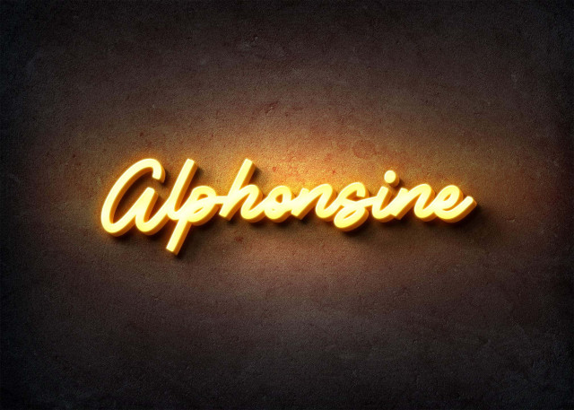 Free photo of Glow Name Profile Picture for Alphonsine