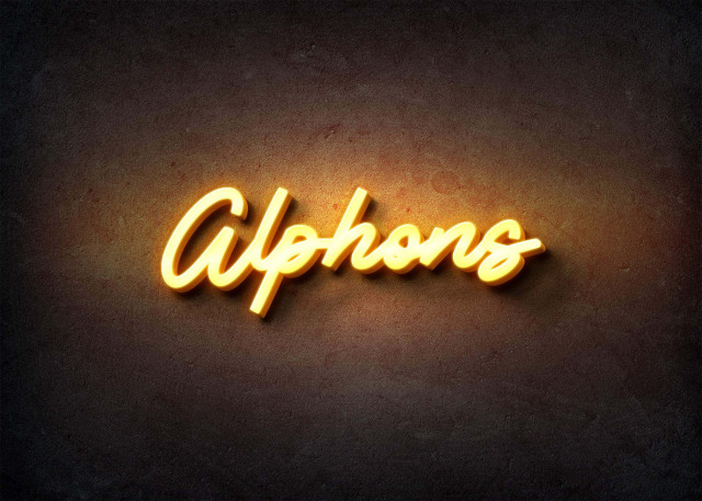Free photo of Glow Name Profile Picture for Alphons