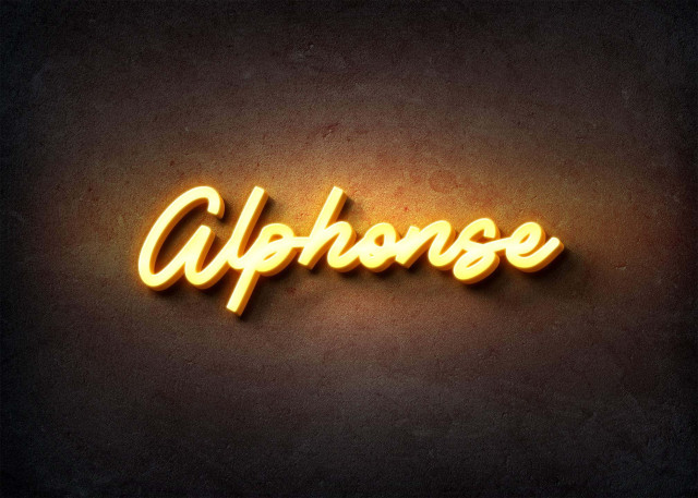 Free photo of Glow Name Profile Picture for Alphonse