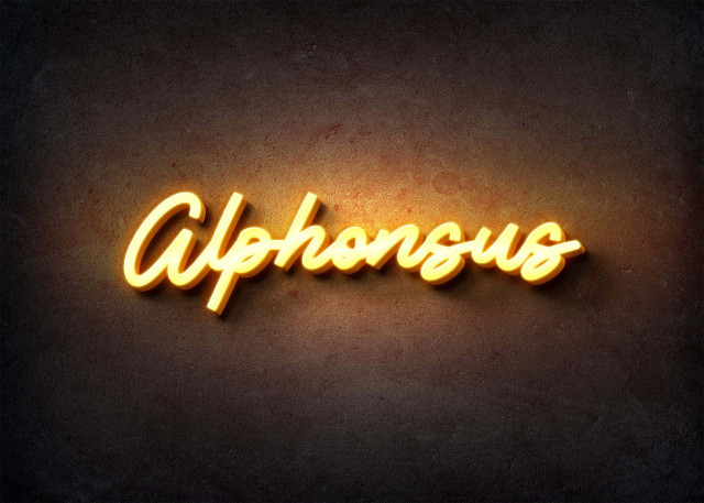 Free photo of Glow Name Profile Picture for Alphonsus