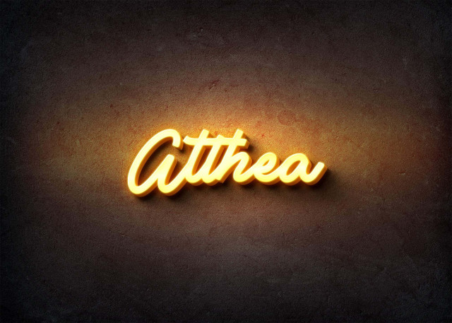 Free photo of Glow Name Profile Picture for Althea