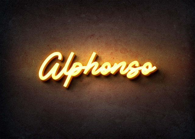 Free photo of Glow Name Profile Picture for Alphonso