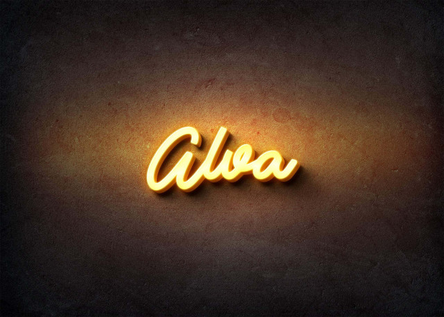 Free photo of Glow Name Profile Picture for Alva