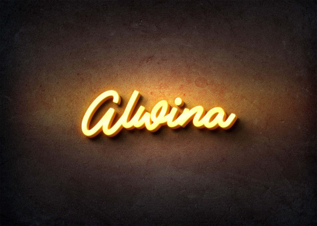 Free photo of Glow Name Profile Picture for Alwina