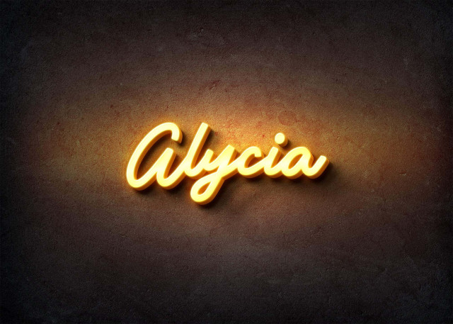 Free photo of Glow Name Profile Picture for Alycia