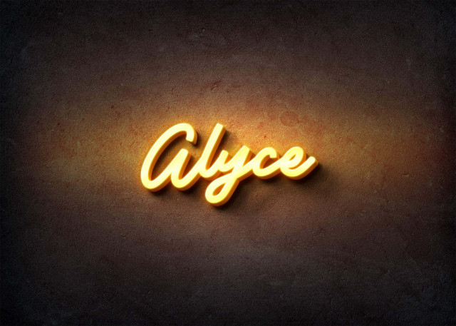 Free photo of Glow Name Profile Picture for Alyce