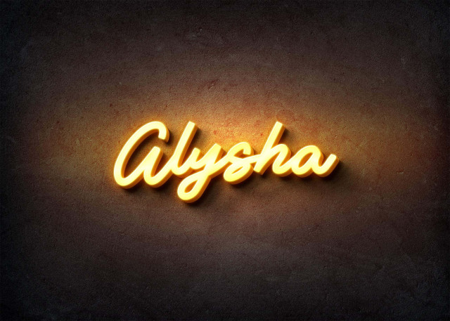 Free photo of Glow Name Profile Picture for Alysha