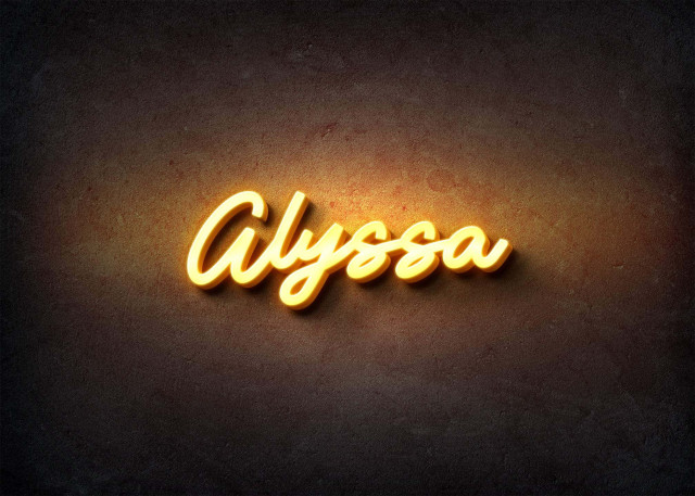 Free photo of Glow Name Profile Picture for Alyssa