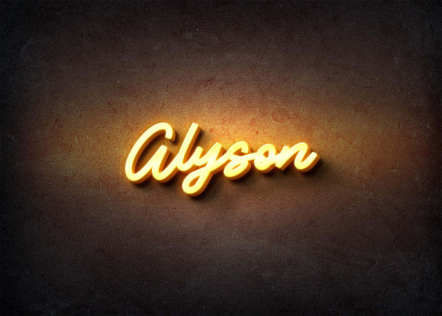 Free photo of Glow Name Profile Picture for Alyson
