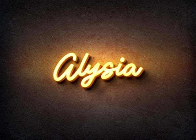 Free photo of Glow Name Profile Picture for Alysia