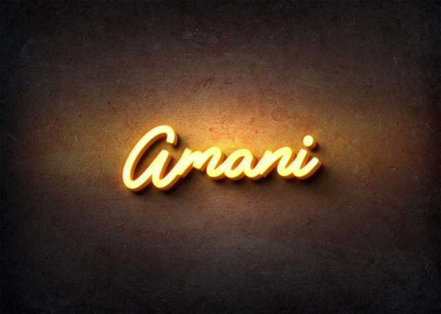 Free photo of Glow Name Profile Picture for Amani
