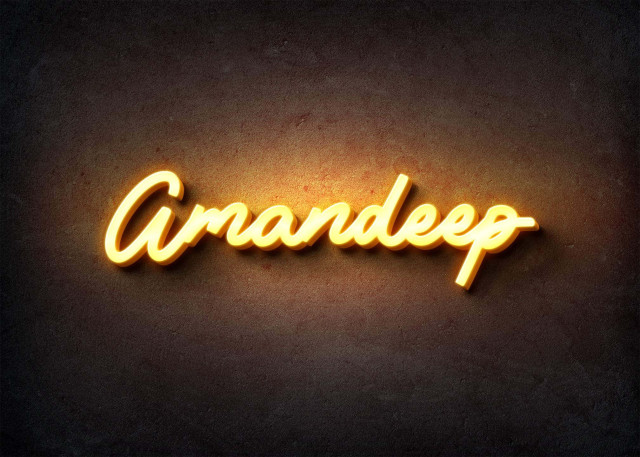 Free photo of Glow Name Profile Picture for Amandeep