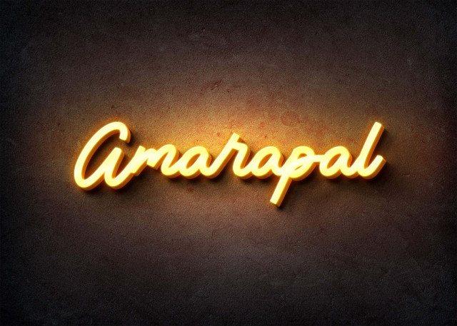 Free photo of Glow Name Profile Picture for Amarapal