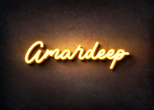 Free photo of Glow Name Profile Picture for Amardeep