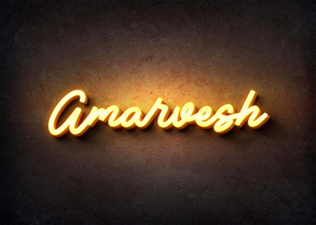 Free photo of Glow Name Profile Picture for Amarvesh