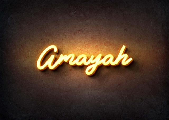 Free photo of Glow Name Profile Picture for Amayah