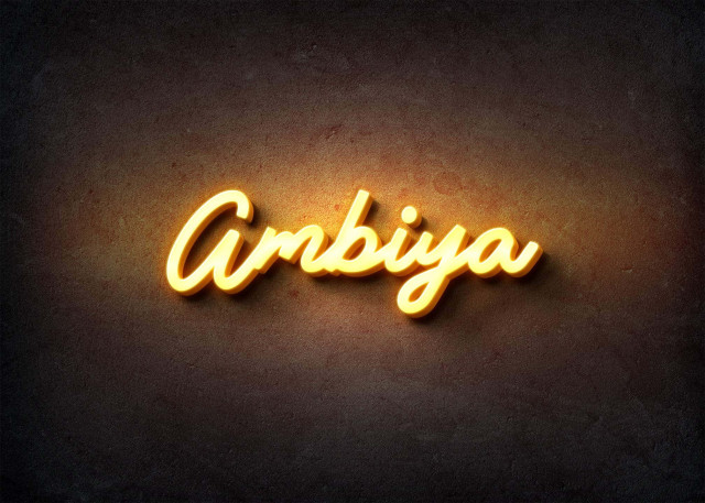 Free photo of Glow Name Profile Picture for Ambiya