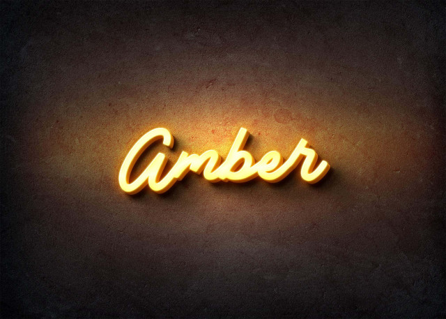 Free photo of Glow Name Profile Picture for Amber