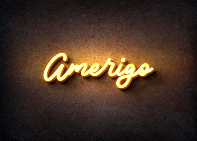 Free photo of Glow Name Profile Picture for Amerigo