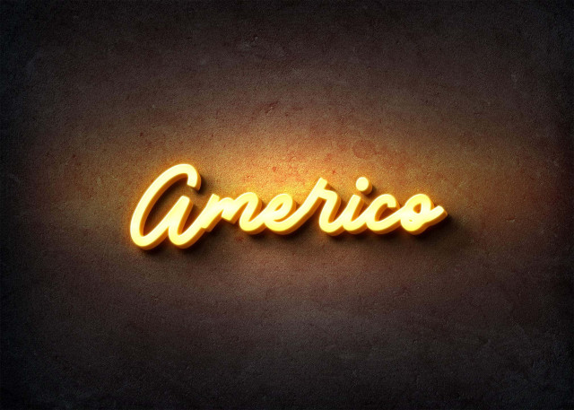 Free photo of Glow Name Profile Picture for Americo
