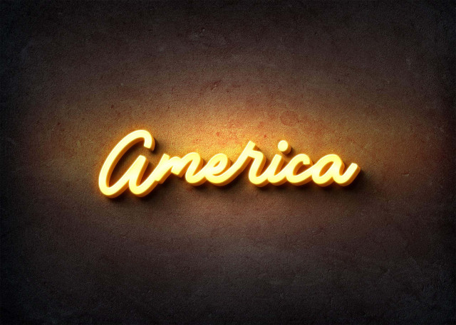 Free photo of Glow Name Profile Picture for America