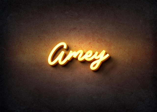Free photo of Glow Name Profile Picture for Amey