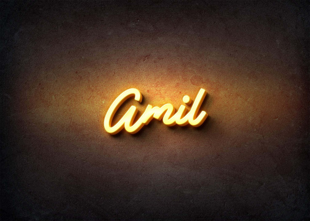 Free photo of Glow Name Profile Picture for Amil